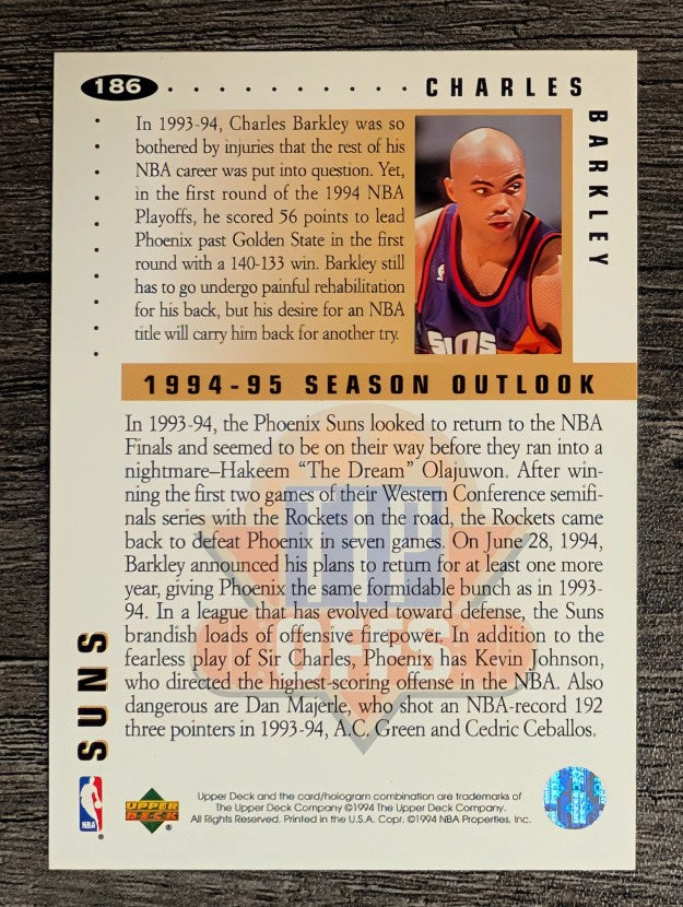 1994-95 Collector's Choice #186 Charles Barkley TO