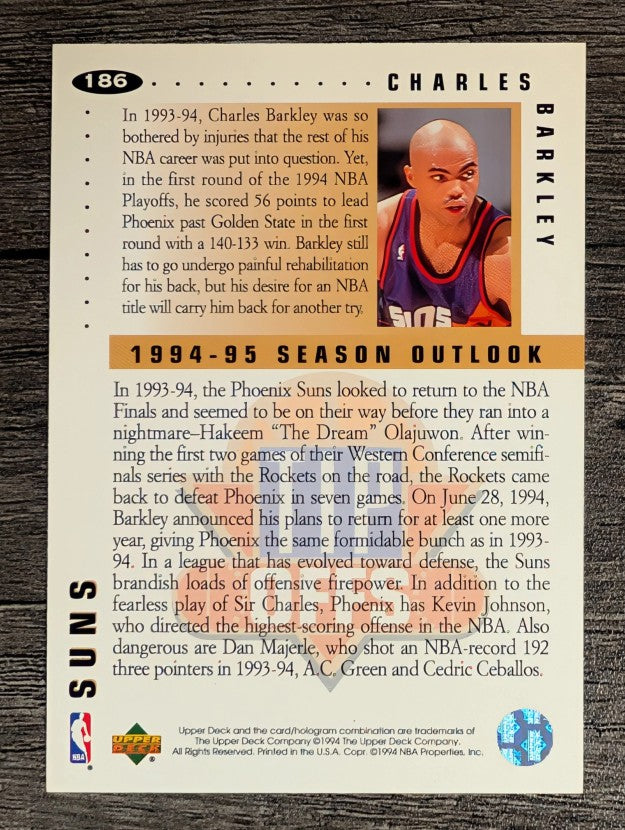 1994-95 Collector's Choice #186 Charles Barkley TO