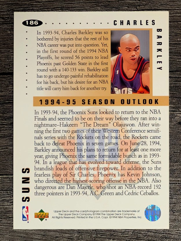 1994-95 Collector's Choice #186 Charles Barkley TO
