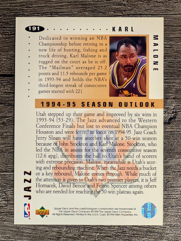 1994-95 Collector's Choice #191 Karl Malone TO