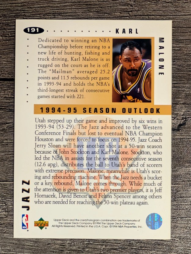 1994-95 Collector's Choice #191 Karl Malone TO