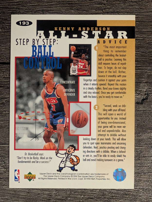 1994-95 Collector's Choice #193 Kenny Anderson ASA