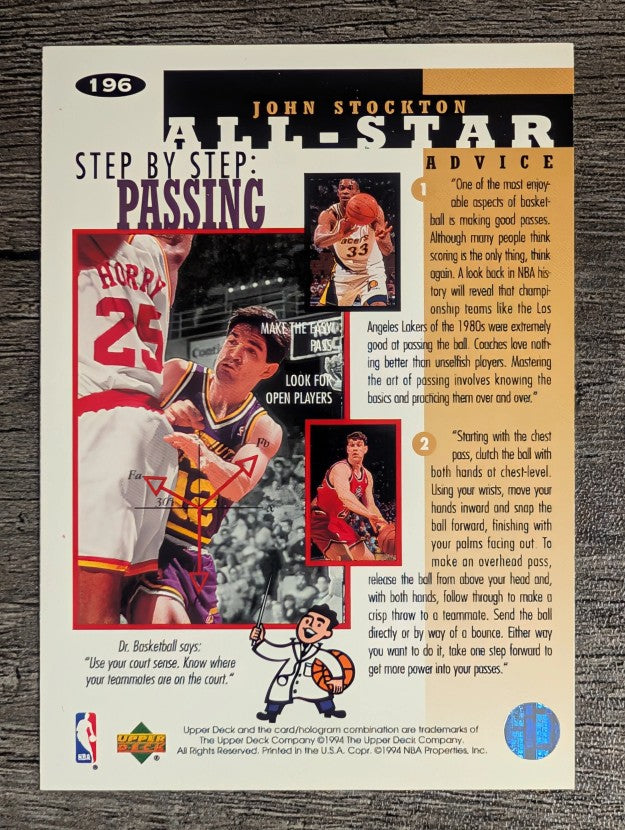 1994-95 Collector's Choice #196 John Stockton ASA