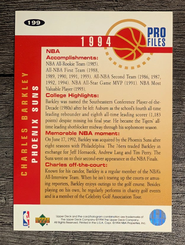 1994-95 Collector's Choice #199 Charles Barkley PRO