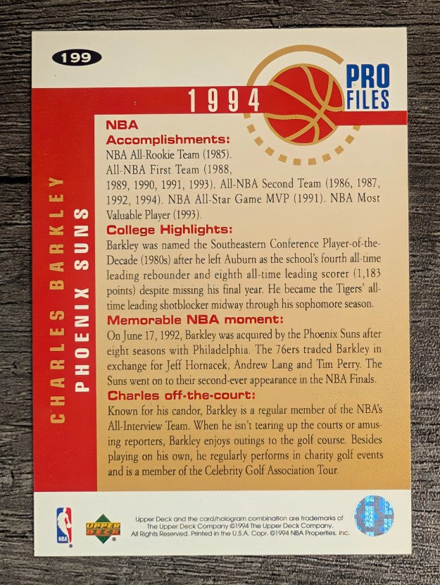 1994-95 Collector's Choice #199 Charles Barkley PRO