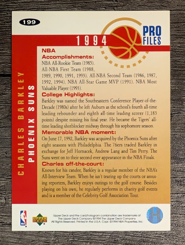 1994-95 Collector's Choice #199 Charles Barkley PRO