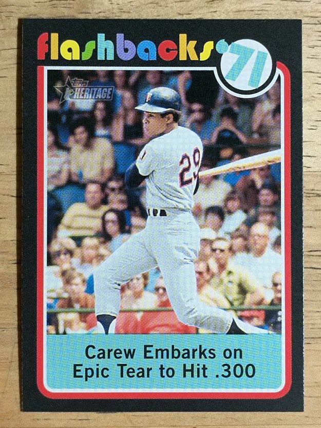 2020 Topps Heritage Baseball Flashbacks #BF5 Rod Carew