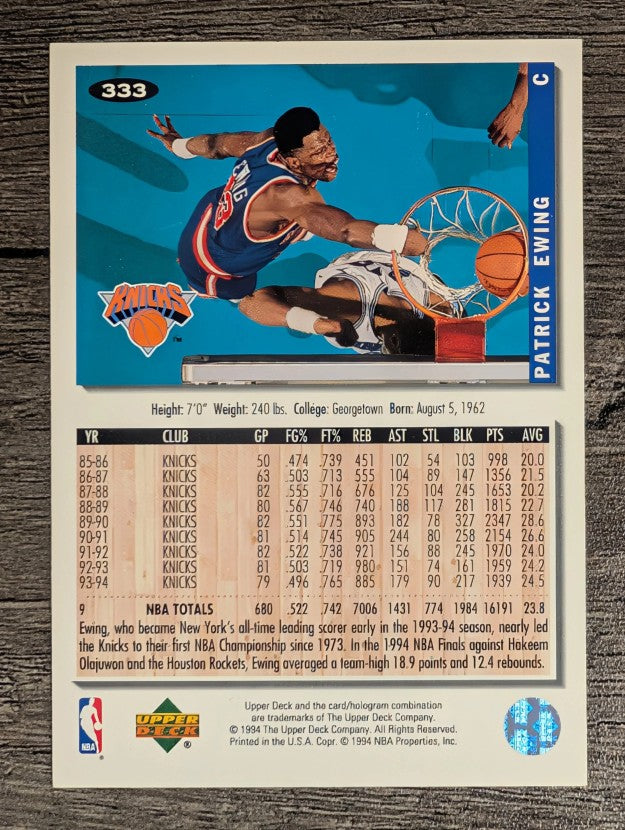 1994-95 Collector's Choice #333 Patrick Ewing