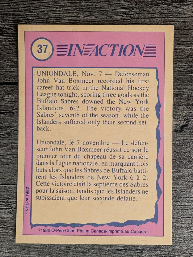 1982-83 O-Pee-Chee #37 John Van Boxmeer IA