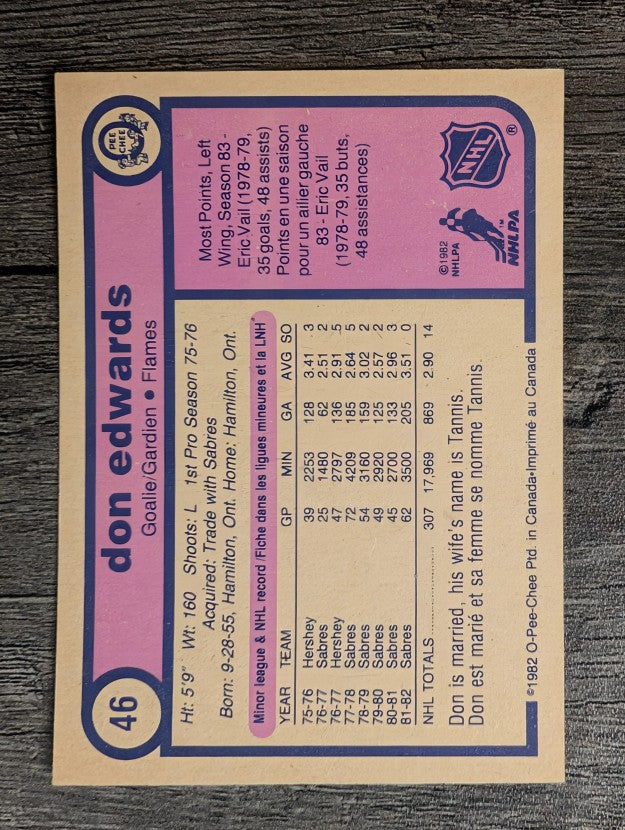 1982-83 O-Pee-Chee #46 Don Edwards