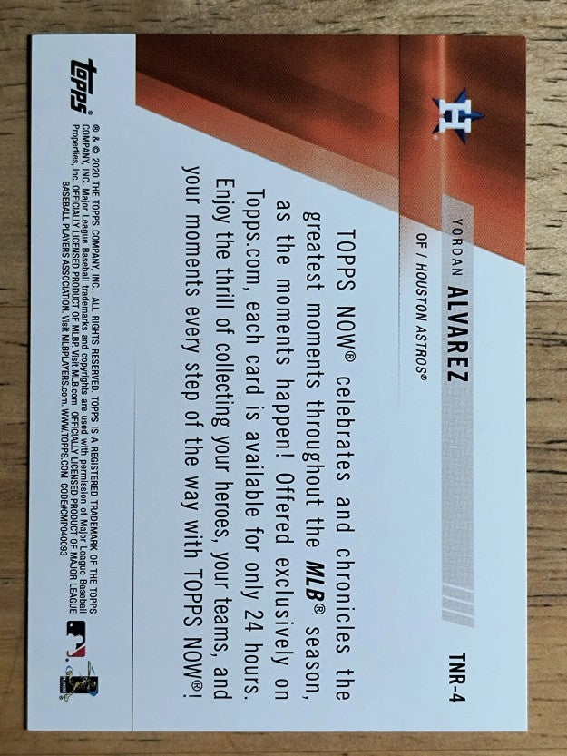 2020 Topps '19 Topps Now Review #TNR4 Yordan Alvarez