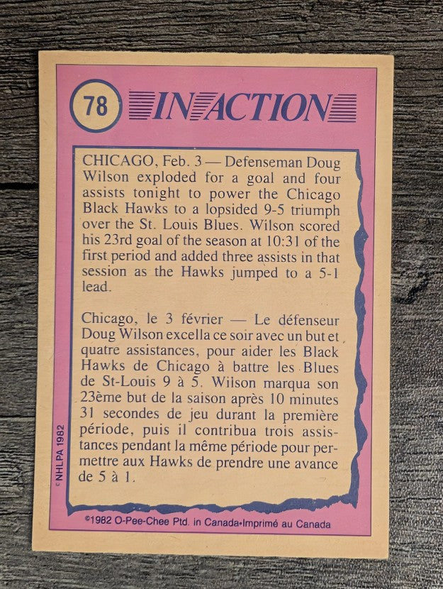 1982-83 O-Pee-Chee #78 Doug Wilson IA
