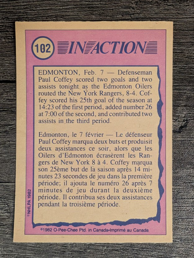 1982-83 O-Pee-Chee #102 Paul Coffey IA