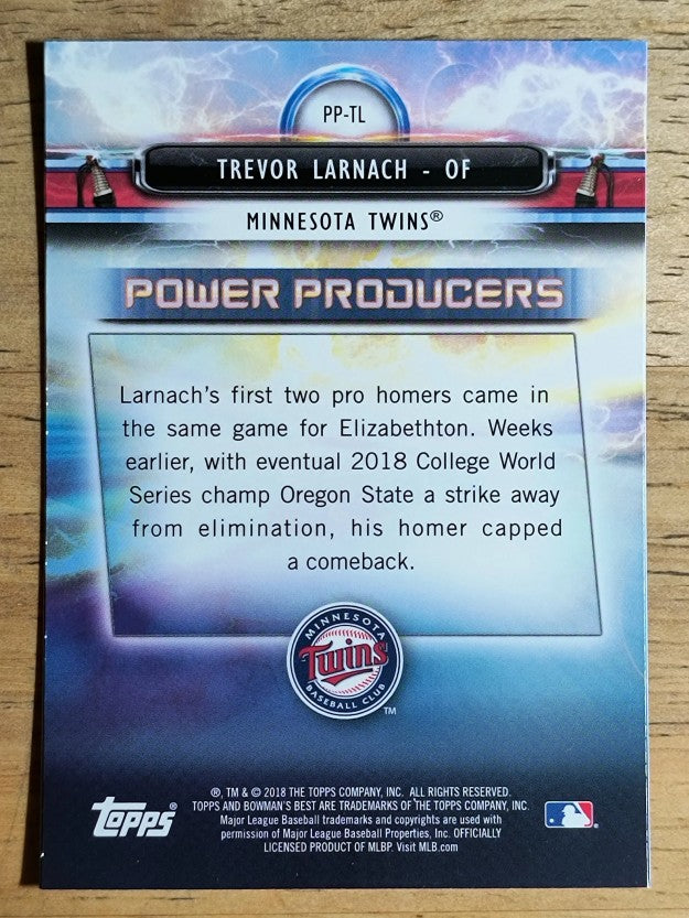 2018 Bowman's Best Power Producers Refractors #PPTL Trevor Larnach