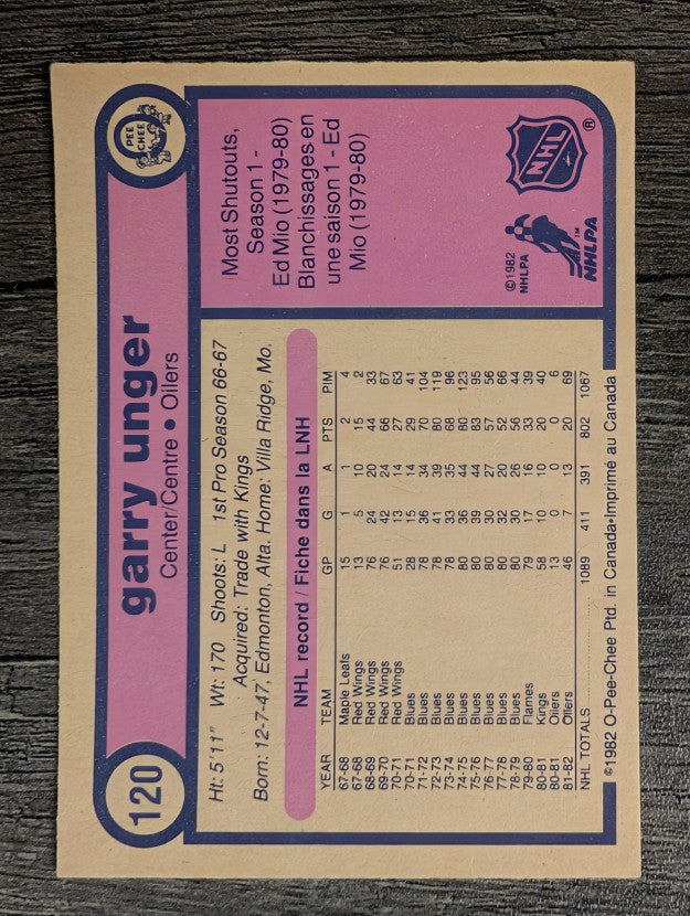 1982-83 O-Pee-Chee #120 Garry Unger