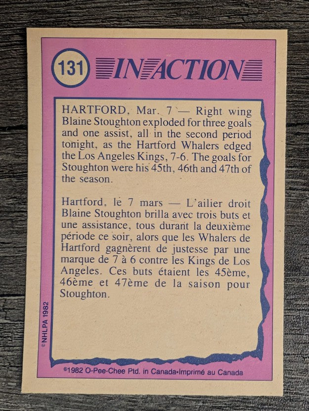 1982-83 O-Pee-Chee #131 Blaine Stoughton IA