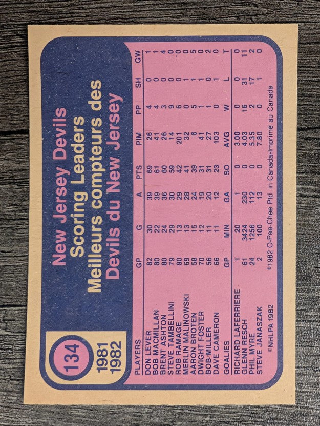 1982-83 O-Pee-Chee #134 Steve Tambellini