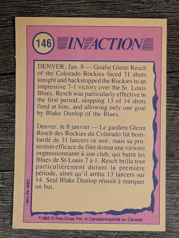 1982-83 O-Pee-Chee #146 Glenn Resch IA