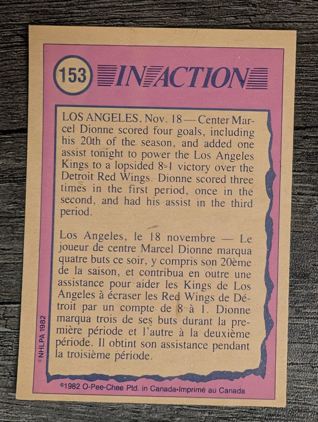 1982-83 O-Pee-Chee #153 Marcel Dionne IA