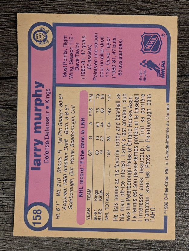 1982-83 O-Pee-Chee #158 Larry Murphy