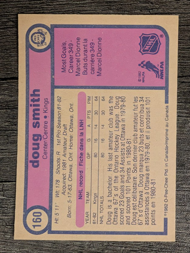 1982-83 O-Pee-Chee #160 Doug Smith RC