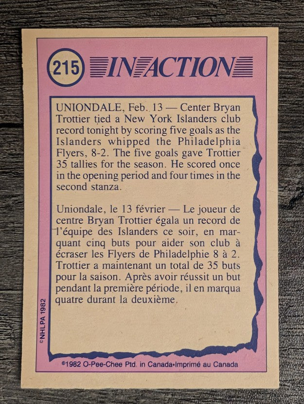 1982-83 O-Pee-Chee #215 Bryan Trottier IA