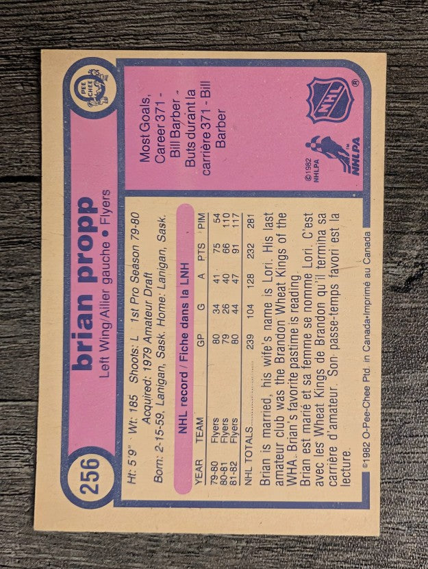 1982-83 O-Pee-Chee #256 Brian Propp