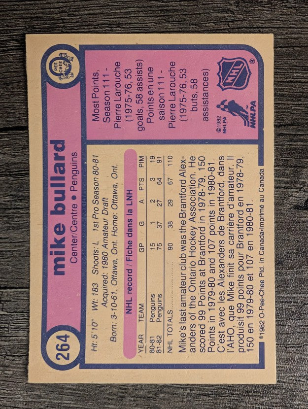 1982-83 O-Pee-Chee #264 Mike Bullard RC