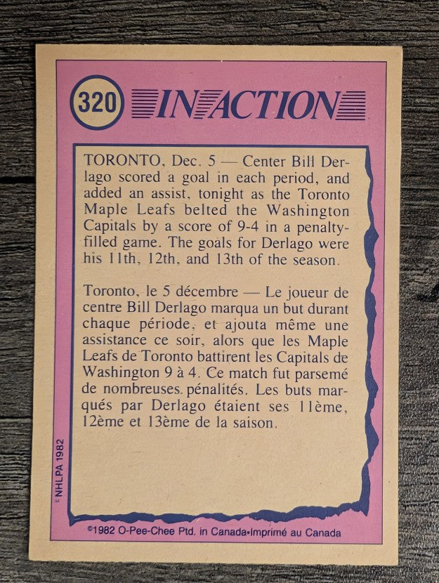 1982-83 O-Pee-Chee #320 Bill Derlago IA