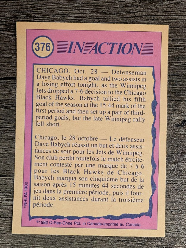 1982-83 O-Pee-Chee #376 Dave Babych IA