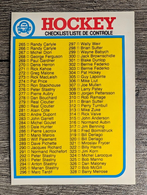 1982-83 O-Pee-Chee #396 Checklist 265-396
