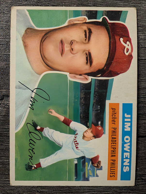 1956 Topps #114 Jim Owens Low Grade
