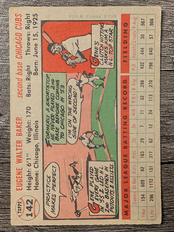 1956 Topps #142 Gene Baker Low Grade