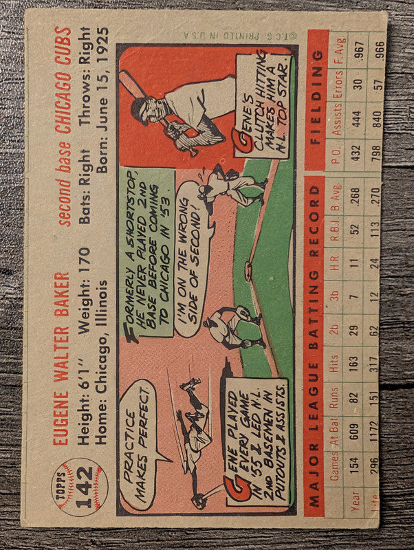 1956 Topps #142 Gene Baker Low Grade