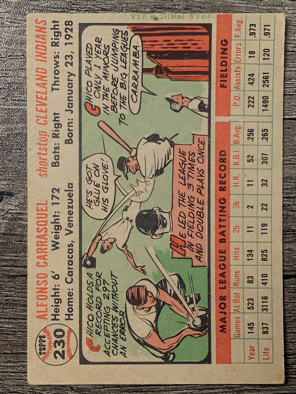 1956 Topps #230 Chico Carrasquel Low Grade