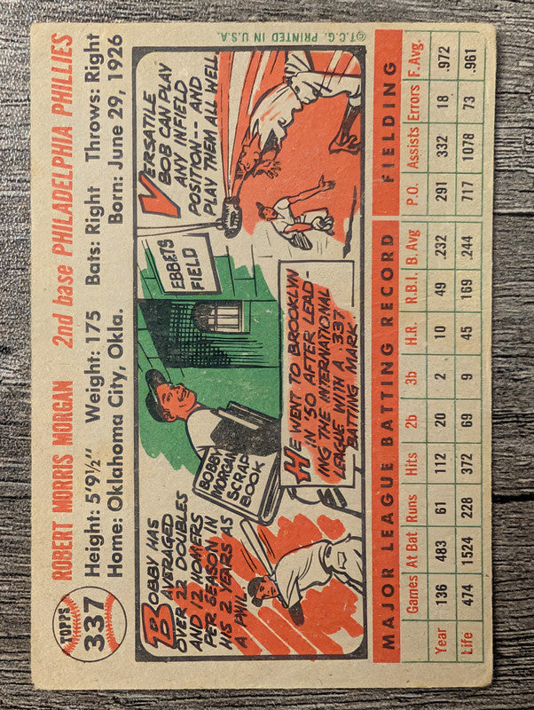 1956 Topps #337 Bobby Morgan Low Grade