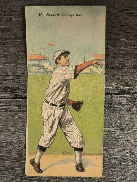 1911 Mecca Double Folders T201 #5 Mordecai Brown/Solly Hofman LOW GRADE