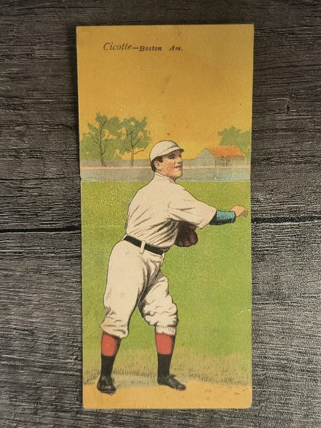 1911 Mecca Double Folders T201 #7 Eddie Cicotte/Johny Thoney LOW GRADE