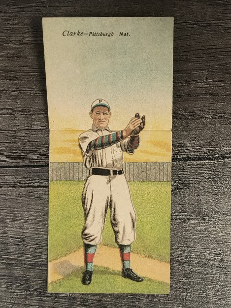 1911 Mecca Double Folders T201 #8 Fred Clarke/Bobby Byrne LOW GRADE