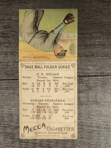 1911 Mecca Double Folders T201 #23 E.H. Killian/Edward Fitzpatrick LOW GRADE