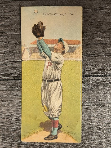 1911 Mecca Double Folders T201 #29 Tommy Leach/George Gibson LOW GRADE