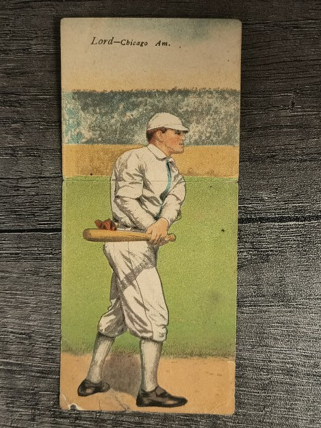 1911 Mecca Double Folders T201 #32 Harry Lord/Patsy Dougherty LOW GRADE