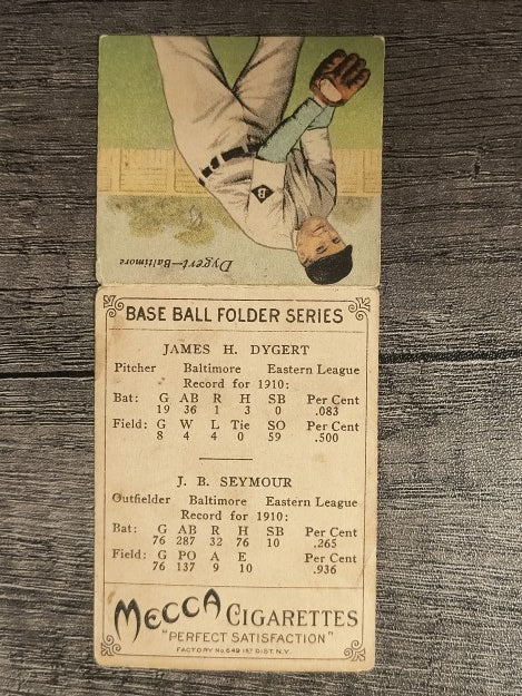 1911 Mecca Double Folders T201 #41 Cy Seymour/Jimmy Dygert LOW GRADE