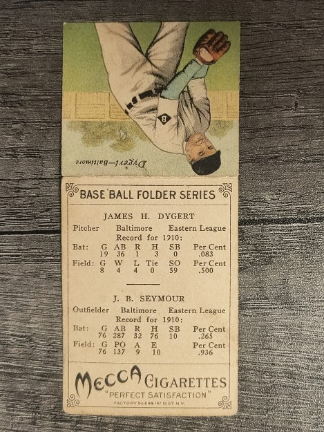1911 Mecca Double Folders T201 #41 Cy Seymour/Jimmy Dygert LOW GRADE