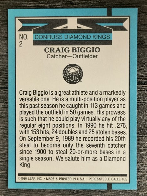 1991 Donruss #2 Craig Biggio DK