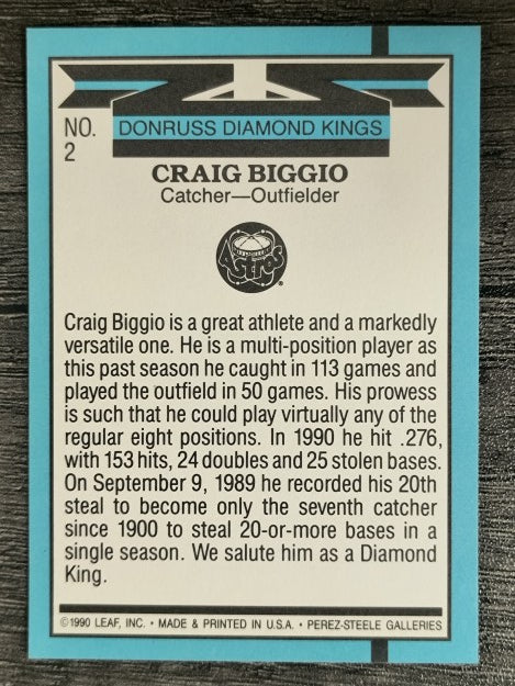 1991 Donruss #2 Craig Biggio DK