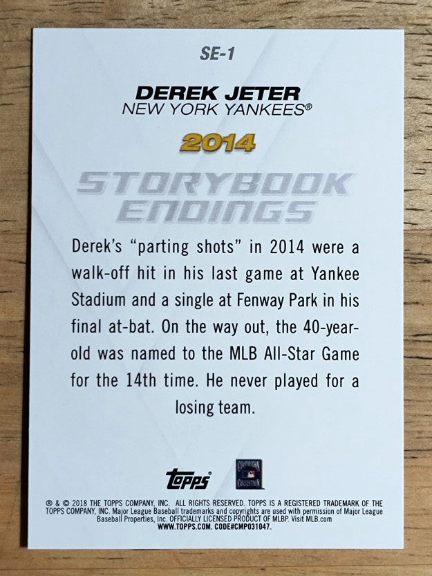 2018 Topps Update Storybook Endings #SE1 Derek Jeter