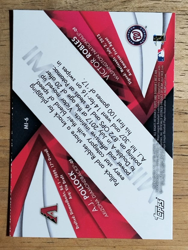 2017 Bowman's Best Mirror Image #MI6 A.J. Pollock/Victor Robles