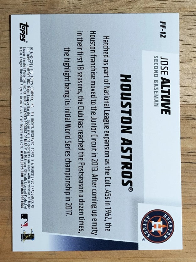 2019 Topps Franchise Feats #FF12 Jose Altuve