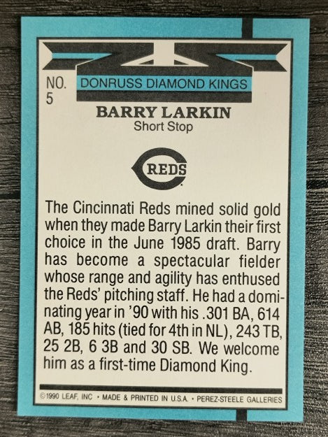 1991 Donruss #5 Barry Larkin DK
